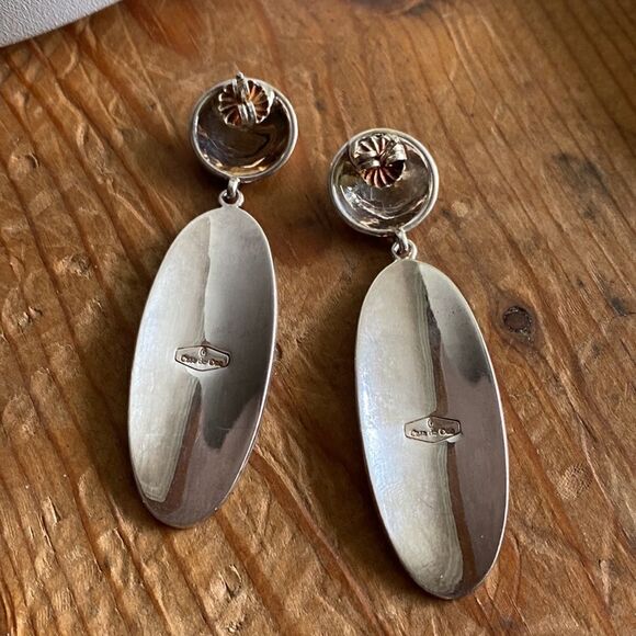 💛 Designer 925 Casa de Oro Dangle Earrings - Picture 3 of 6